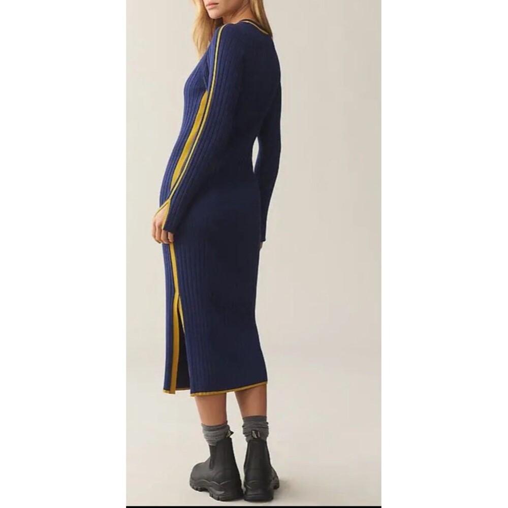 Daily Practice X Anthropologie Navy Long-Sleeve Sporty Sweater Dress Size Small - Picture 2 of 7